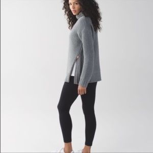 Lululemon Karma Kurmasana Wool Sweater with rose gold zipper